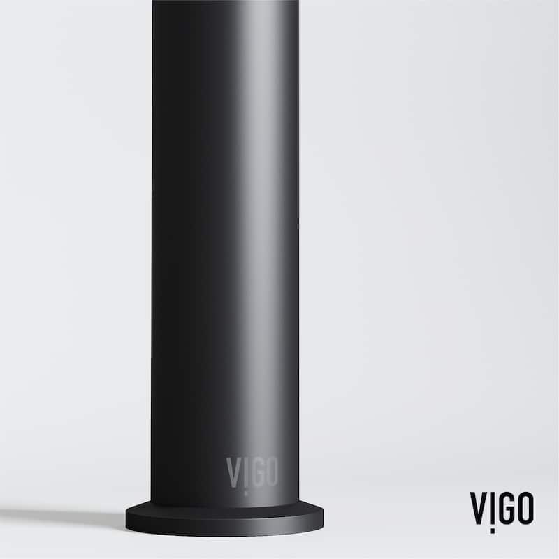 VIGO Sterling 11" H Single Handle Single Hole Bathroom Vessel Faucet - Matte Black