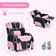 preview thumbnail 23 of 47, Gymax Gaming Recliner Sofa PU Leather Armchair for Kids Youth w/