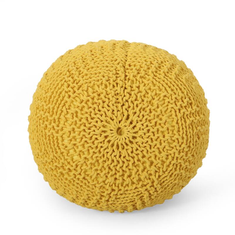 Cotton Round Pouf，Siutable For Your Living Room, Bedroom Or Entryway