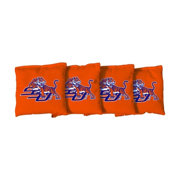 slide 2 of 3, Savannah State Tigers Orange Cornhole Bags All-Weather Resin Filled