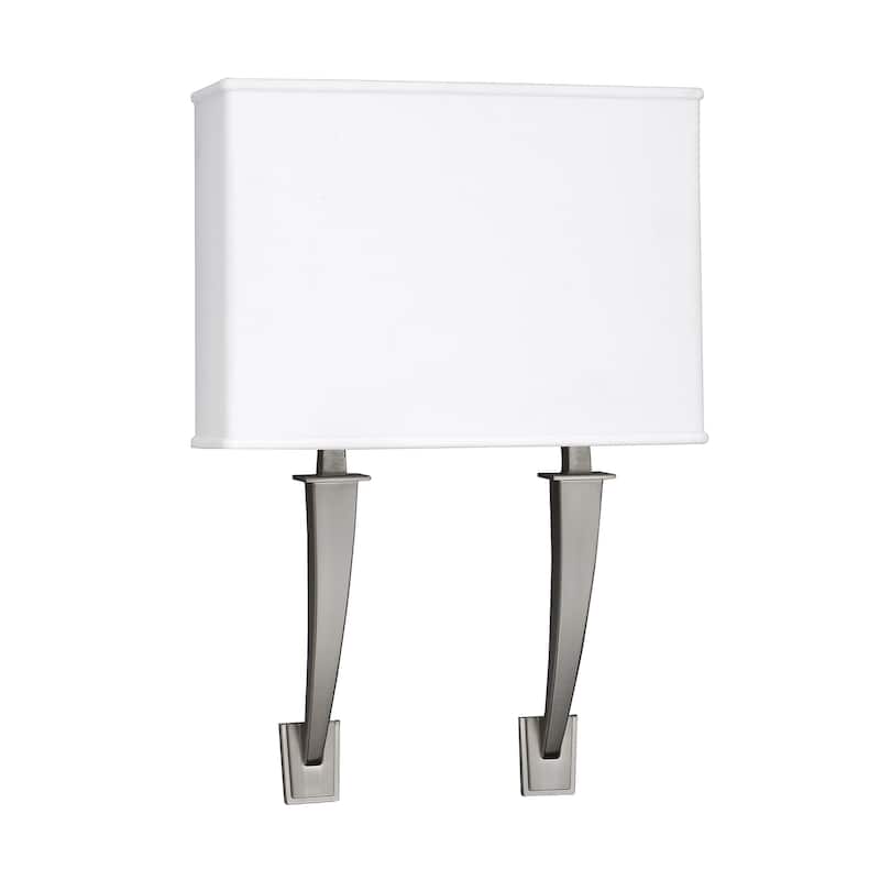 Sheridan 18-light Satin Nickel LED Wall Sconce, Linen Acrylic Shade - Satin Nickel