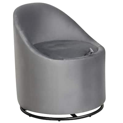 Costway 1/2 PCS Barrel Chair with Storage 360° Swivel Upholstered - See Details
