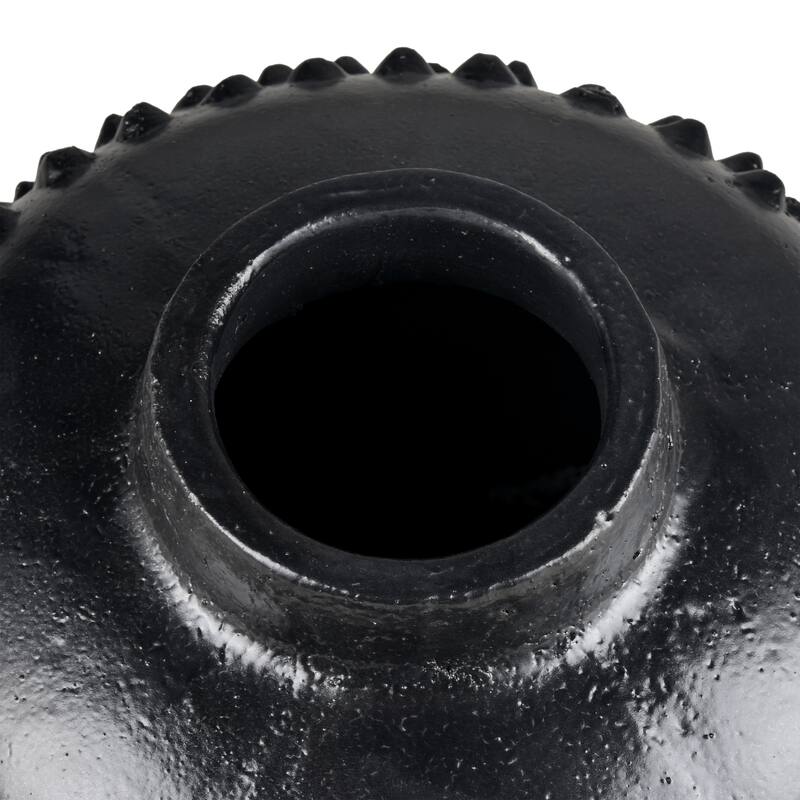 Elk Home Dorus Black Earthenware 12.5 Inch Wide Vase