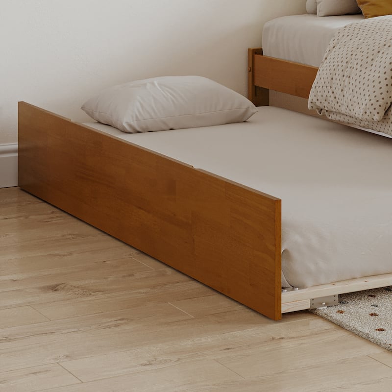 Concord Platform Bed with Footboard and Twin Trundle Bed