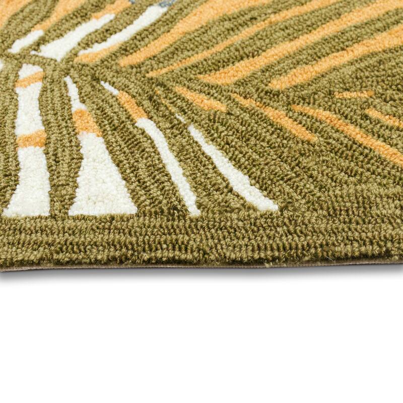 Liora Manne Capri Patchwork Palms Indoor/Outdoor Rug