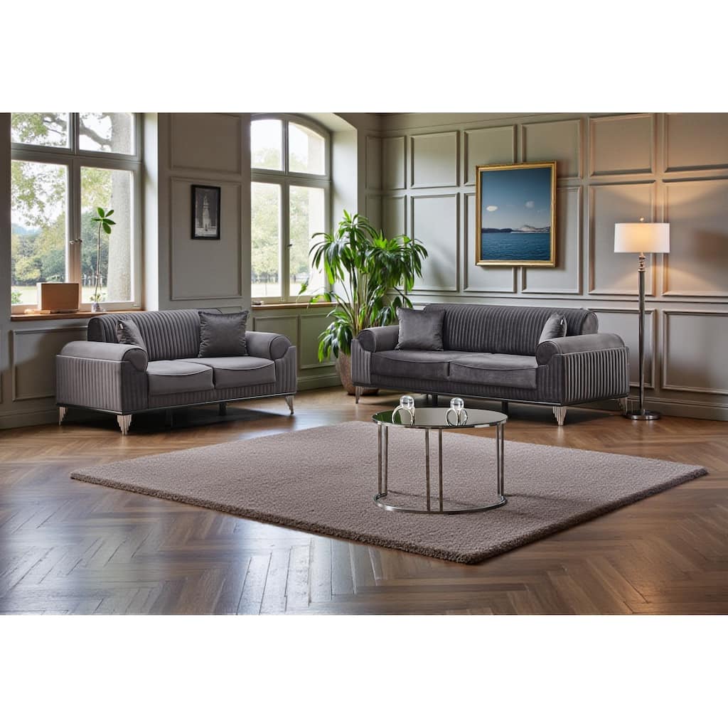Flow 2 Pieces Living Room Sets 1 Sofa 1 Loveseat