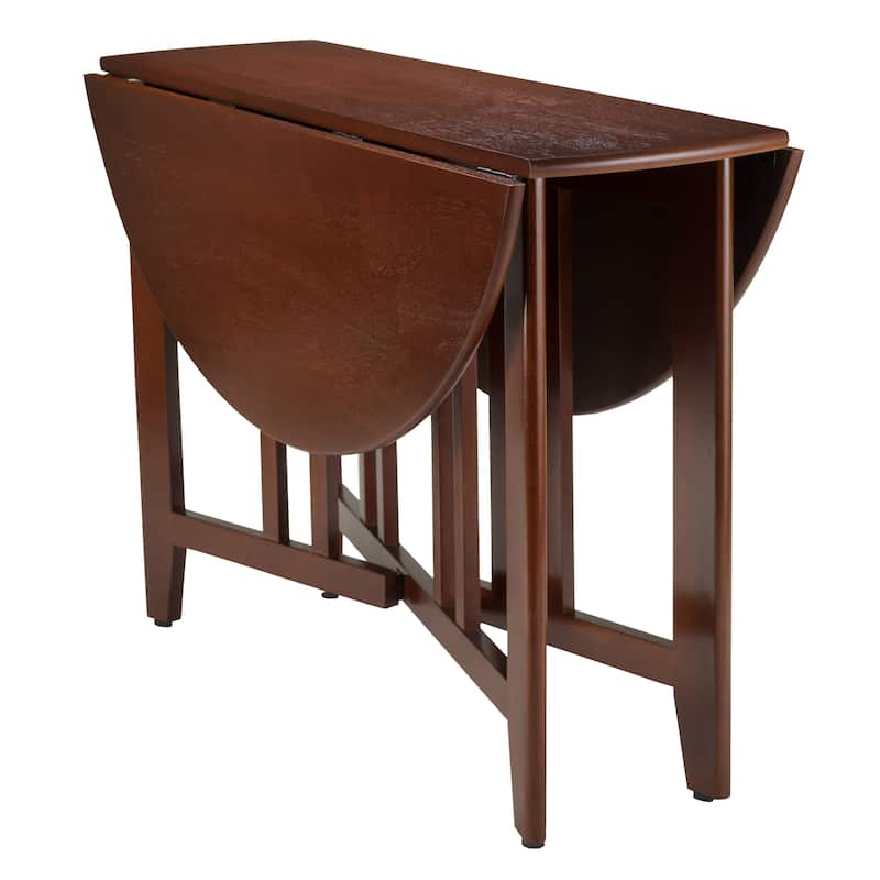 Alamo Double Drop Leaf Dining Table, Walnut - 42"W x 27.80" x 29.65"H