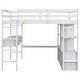 preview thumbnail 13 of 17, Full Loft Bed with Desk, Drawers, and Shelves