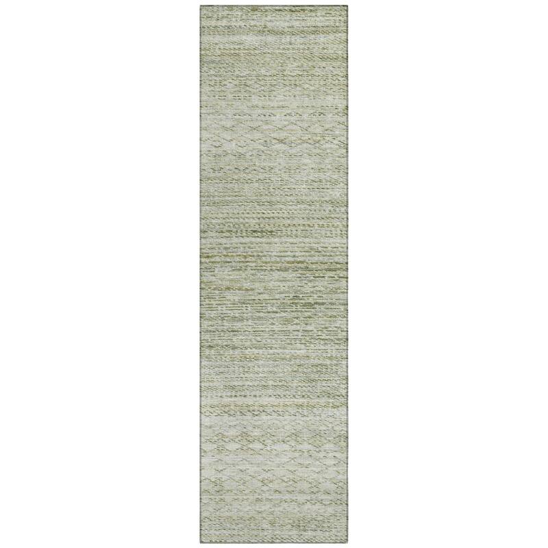 Machine Washable Indoor/Outdoor Modern Trellis Chantille Rug