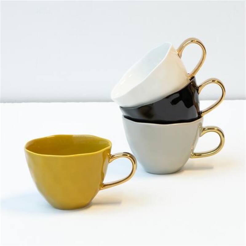 Good Morning Cup Cappuccino/Tea Cup Amber Green