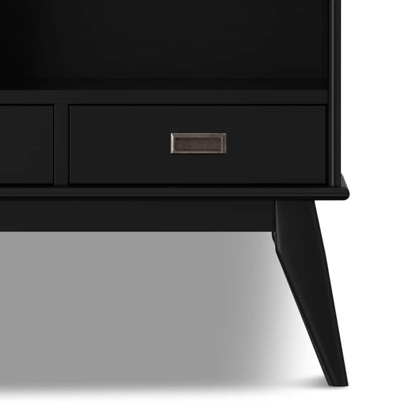 WYNDENHALL Tierney SOLID HARDWOOD 64x35 inch Modern Wide Bookcase and Storage Unit - 35"w x 14"d x 64" h
