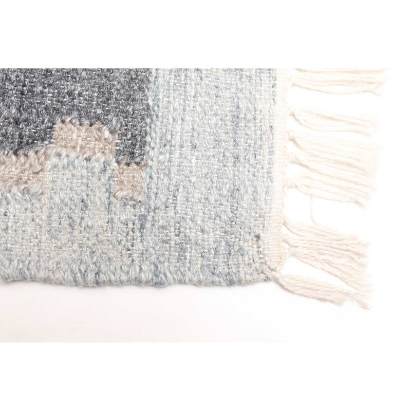 ECARPETGALLERY Flat-Weave Ankara FW Beige Wool Kilim - 5'4 x 7'8