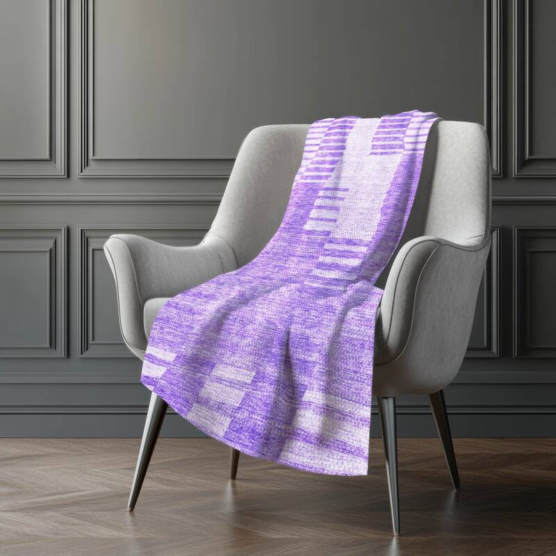 Premium Machine Washable Contemporary Sherpa Throw Blanket