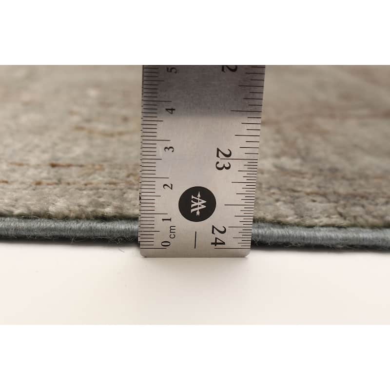 ECARPETGALLERY Hand-knotted Vibrance Grey Wool Rug - 4'3 x 6'6