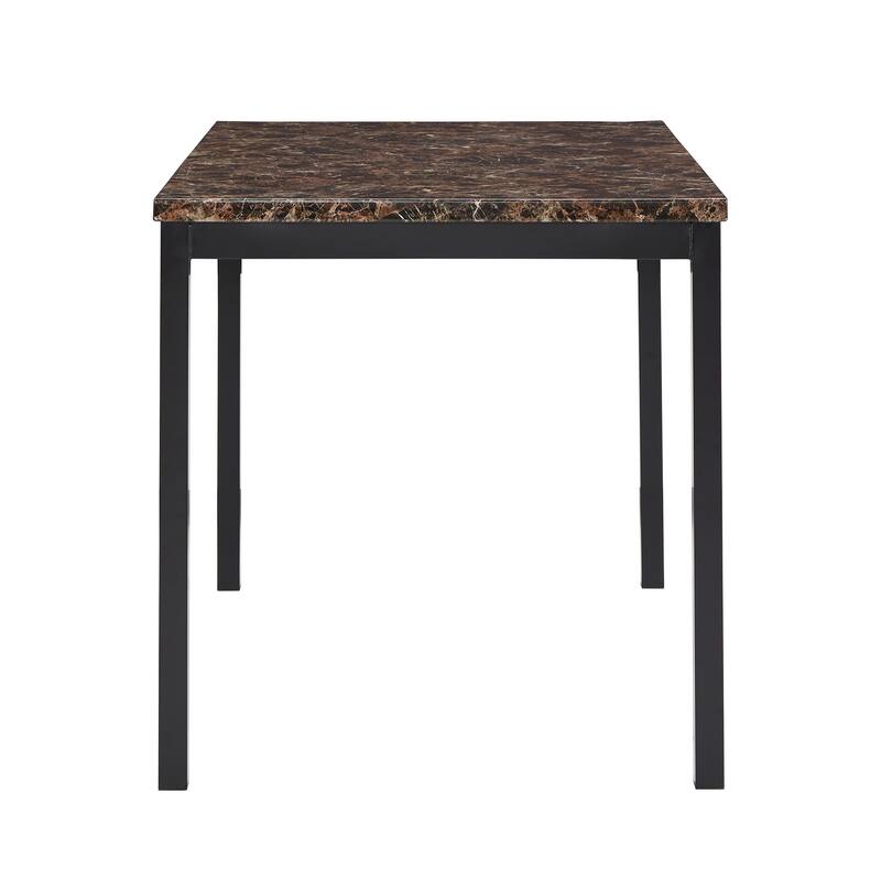 Darcy Faux Marble Black Metal 48-inch Dining Table by iNSPIRE Q Bold