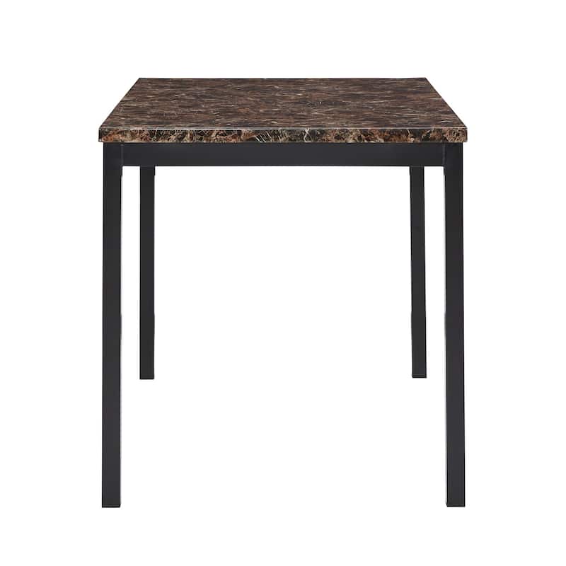 Darcy Faux Marble Top Black Metal 5-piece Casual Dining Set by iNSPIRE Q Bold