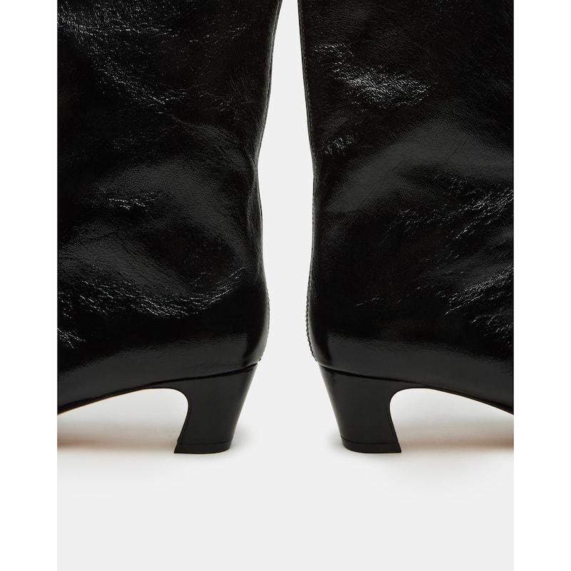 Steve Madden Lytton Low Heel Patent Leather Boot