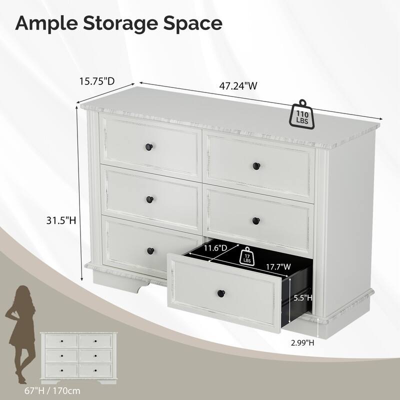 MDF Spray Paint Five-Drawer Cabinet (1Pc)