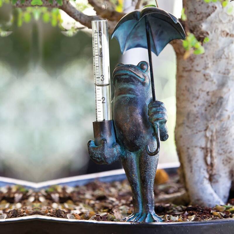 Decorative rain gauge, Frog