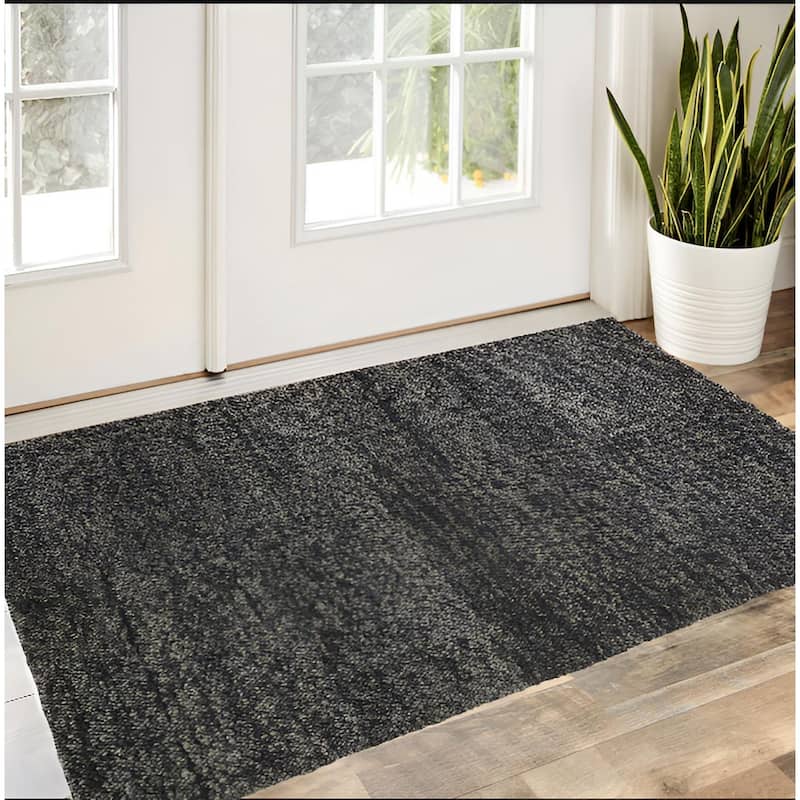 Tivu Distressed Stain Resistant Woven Durable Area Rug By HomeRoots - 2' x 3' - 2' x 3' - Natural/Criss Cross