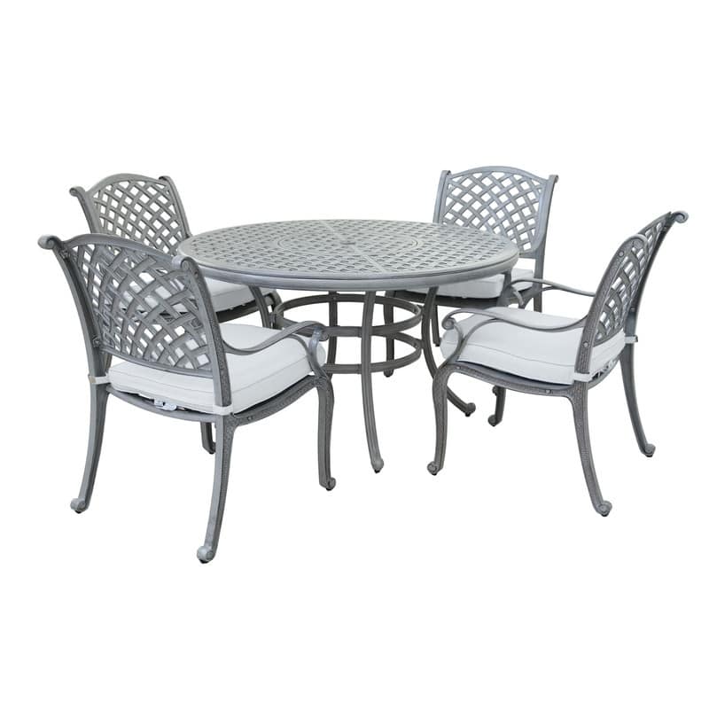 South Ponto 5-piece Aged Bronze Aluminum Round Dining Set by Havenside Home