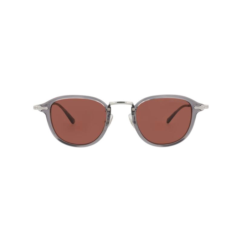 Montblanc Round-Frame Injection Sunglasses - Grey Silver Brown - Grey - Brown Lens