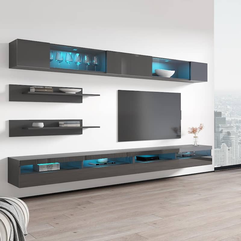 Fly I 35TV Wall Mounted Floating Modern Entertainment Center