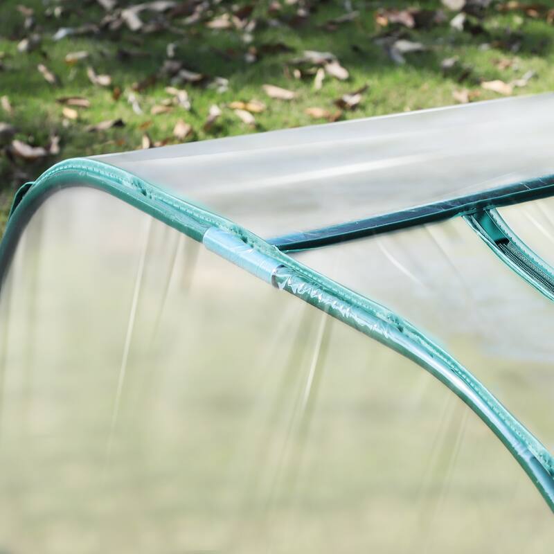 Portable Tunneled Greenhouse with 4 Zippered Doors