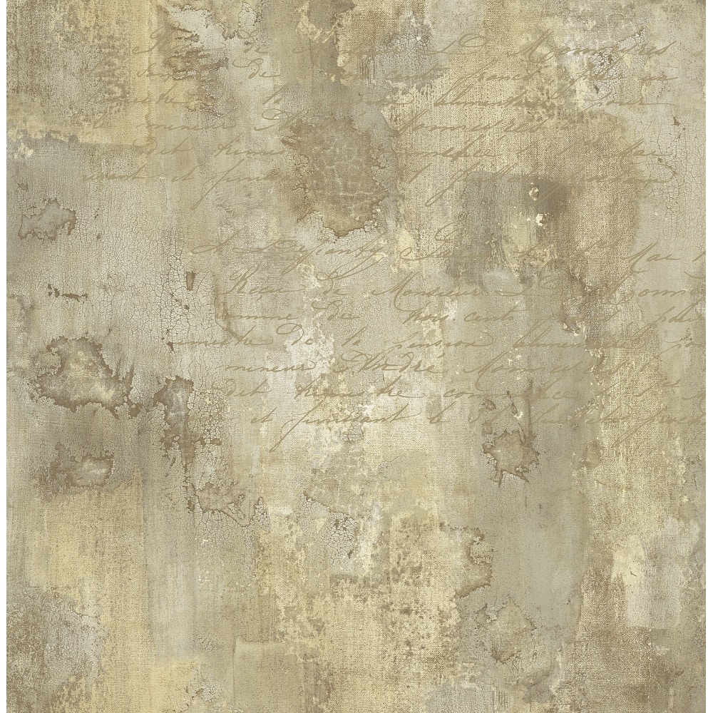 Seabrook Designs Chandler Faux Script Unpasted Wallpaper