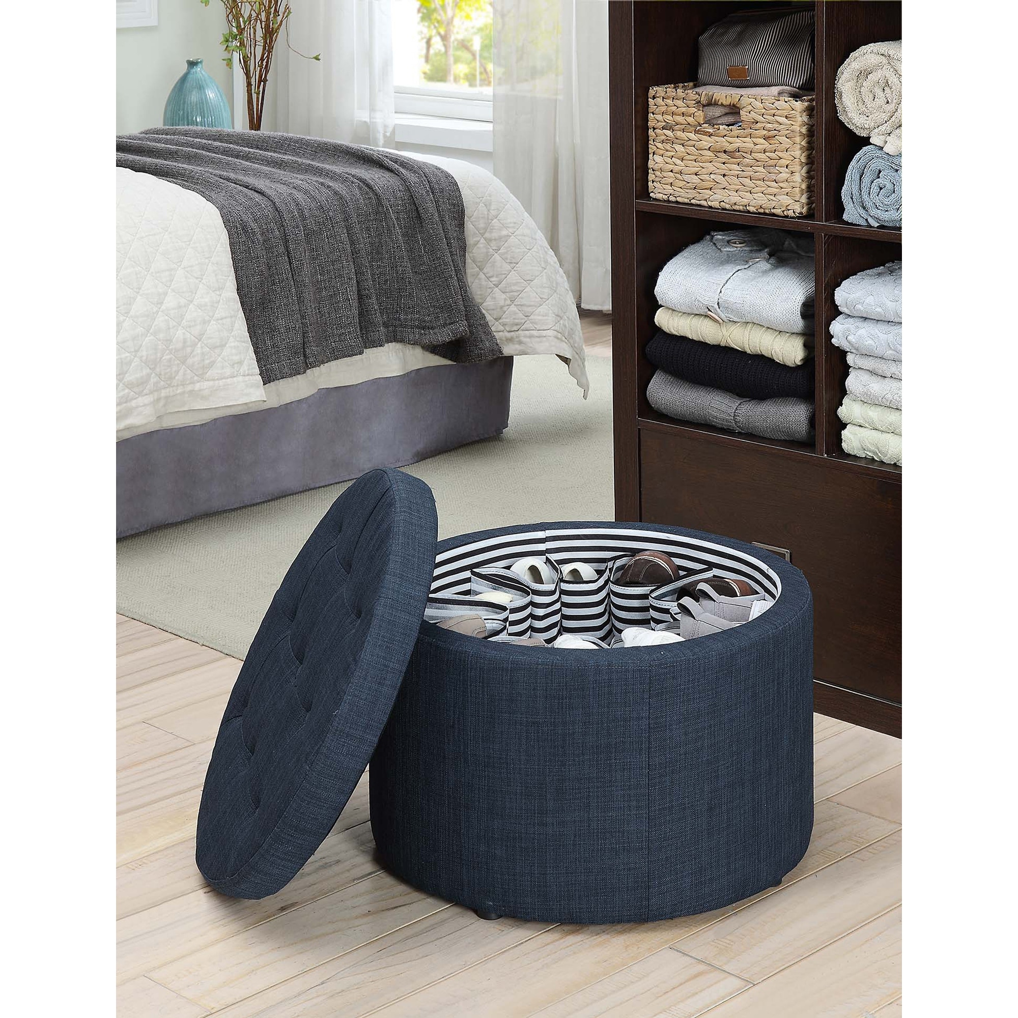 Round shoe storage store