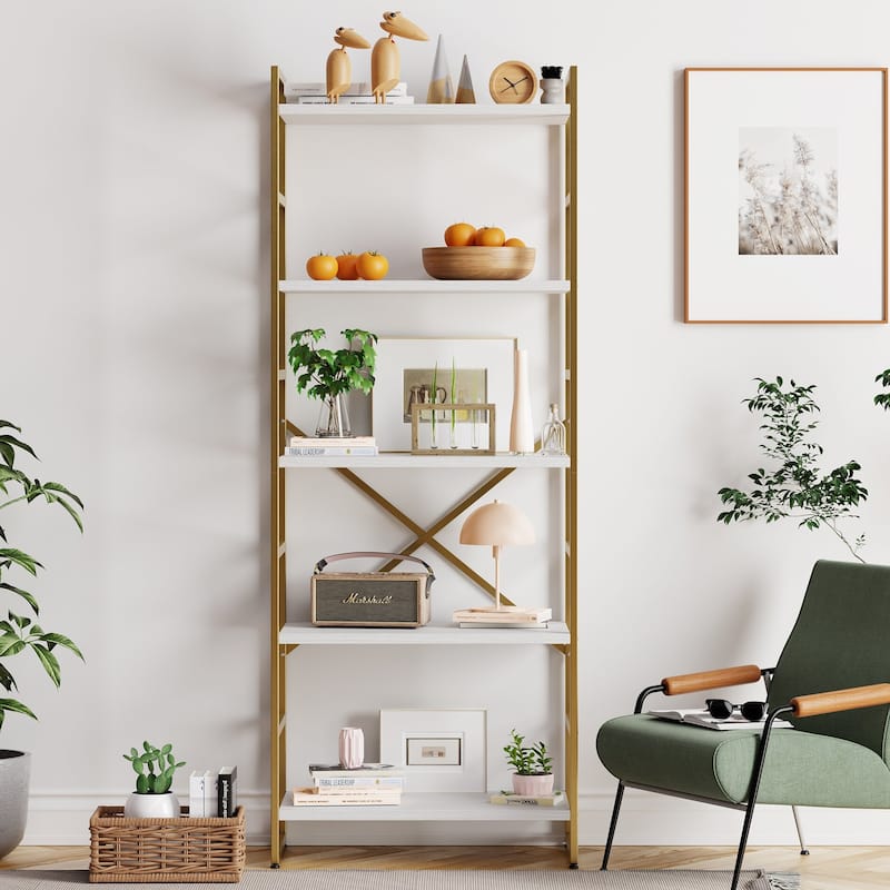 Futzca 5 Tier Storage Bookshelf