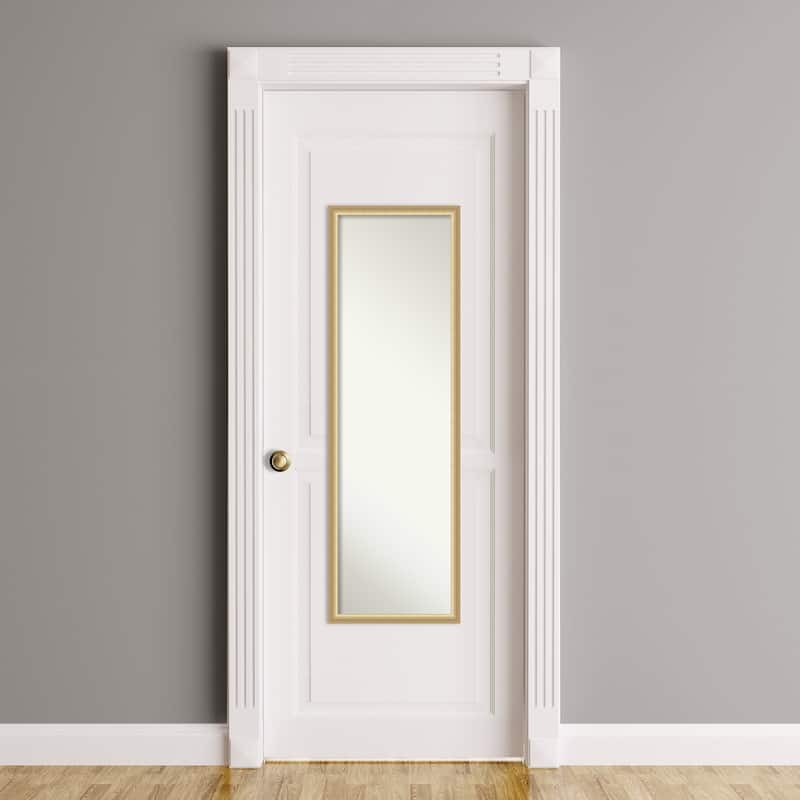Florence Non-Beveled Framed Full-Length On the Door Mirror - Glass Size 14x48