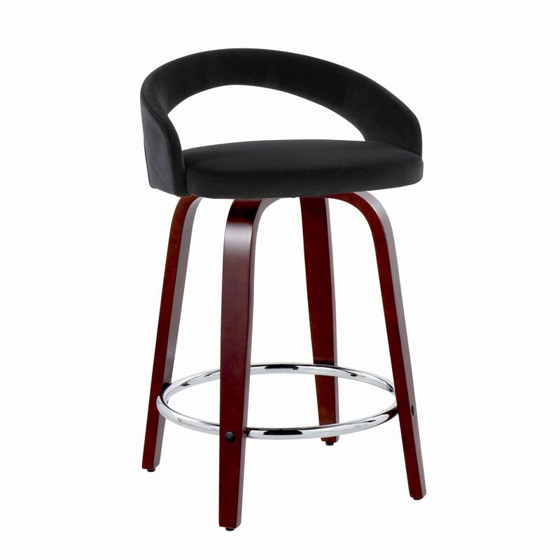 Grotto Upholstered 24" Fixed-Height Counter Stool - Set of 2