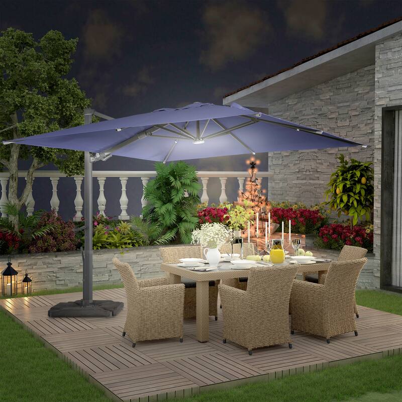 10FT Cantilever Umbrella Rectangular Crank Market Umbrella