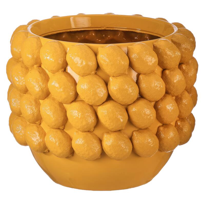 12.5" Resin Lemon Planter