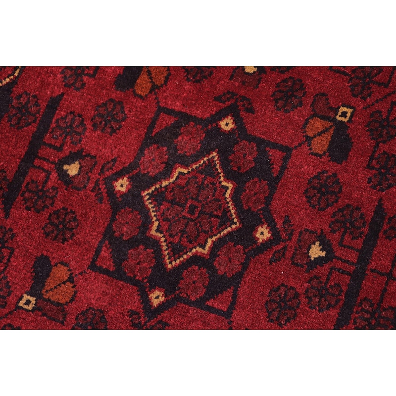 Tribal Biljik Khal Mohammadi Allyson Red/Blue Rug - 2'7'' x 4'0''