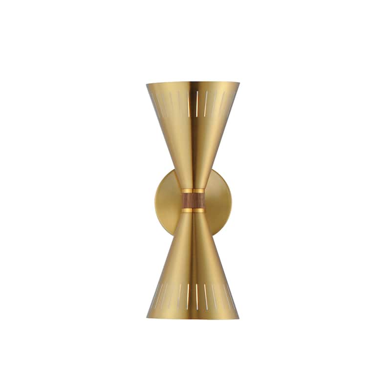 Maxim 11432 Helsinki 2 Light 14" Tall Wall Sconce - Natural Aged Brass