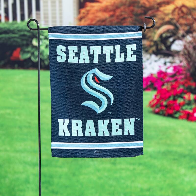 Embossed Suede Flag, Garden Size, Seattle Kraken