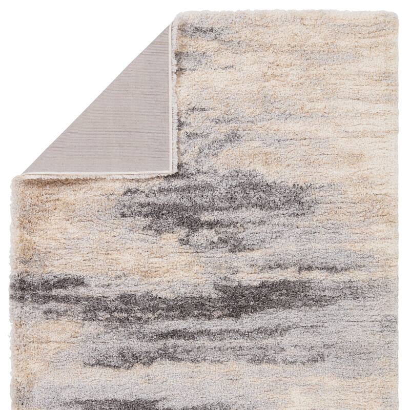 Ostland Abstract Gray/ Cream Area Rug