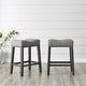 preview thumbnail 15 of 13, The Gray Barn Barish Backless Saddle Seat Counter Stools (Set of 2) Grey
