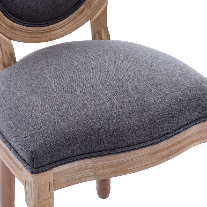 Mieres French Vintage Upholstered Dining Chair, Side Chair(Set of 2)