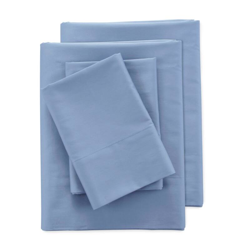 Clean Design Home x Martex 400 Thread Count Blue Sheet Set - California King - Slate Blue