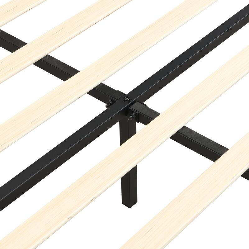 Queen Bed Frame , Upholstered headboard with Charging and Touch sensitive LED Lights, Under Bed Storage, No Box Spring Needed