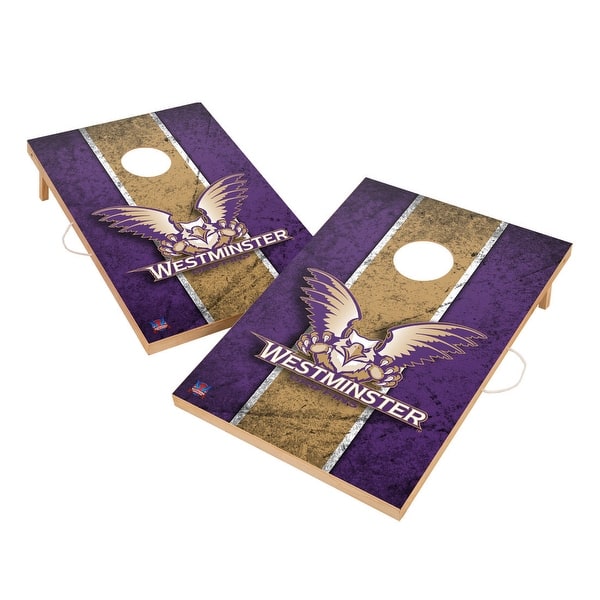 slide 2 of 5, Vintage Westminster College Griffins Regulation 2x4 Cornhole Set