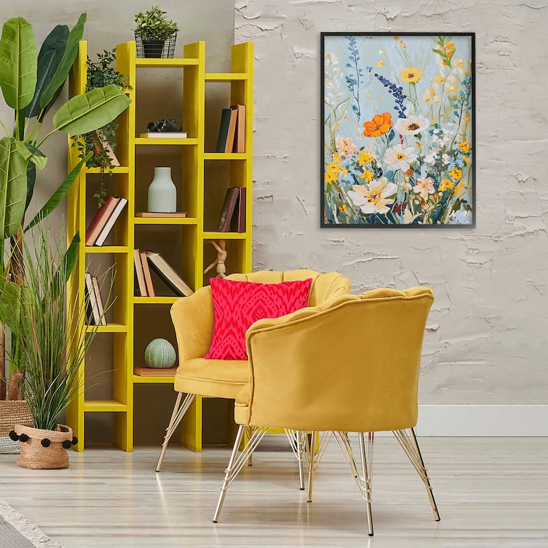 Stupell Warm Toned Flowers Framed Giclee Art Design By Franklyn Gregory