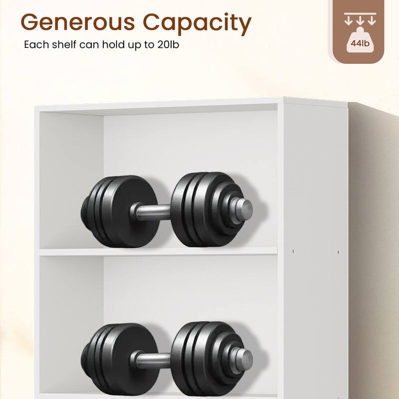 Modern Minimalist Storage Shelf - 6 Tiers, MDF Build