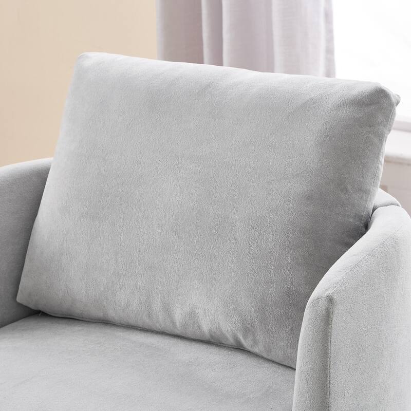 360° Swivel Chair,Accent Barrel Armchair, Upholstered Swivel Sofa Chair with Curved Design for Living Room, Bedroom