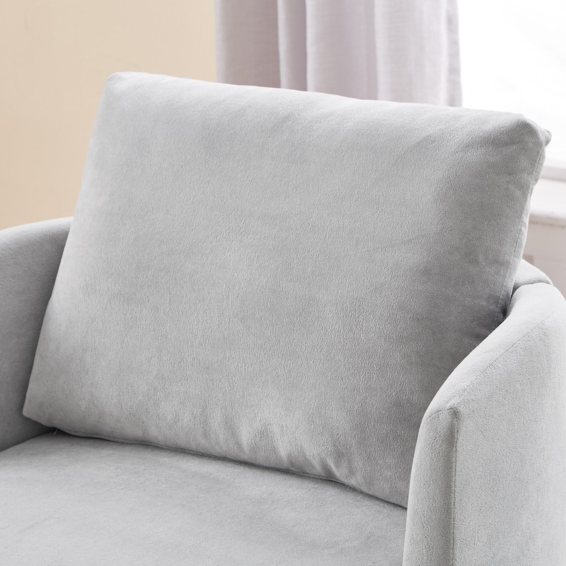 Armchair Barrel Chair with Cushioned Backrest and Soft Armrests, Swivel Chair Accent Chair Lounge Chair