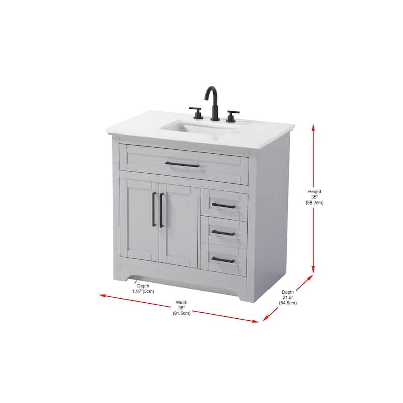 Nathaniel Single Bathroom Vanity (32-42 inch)