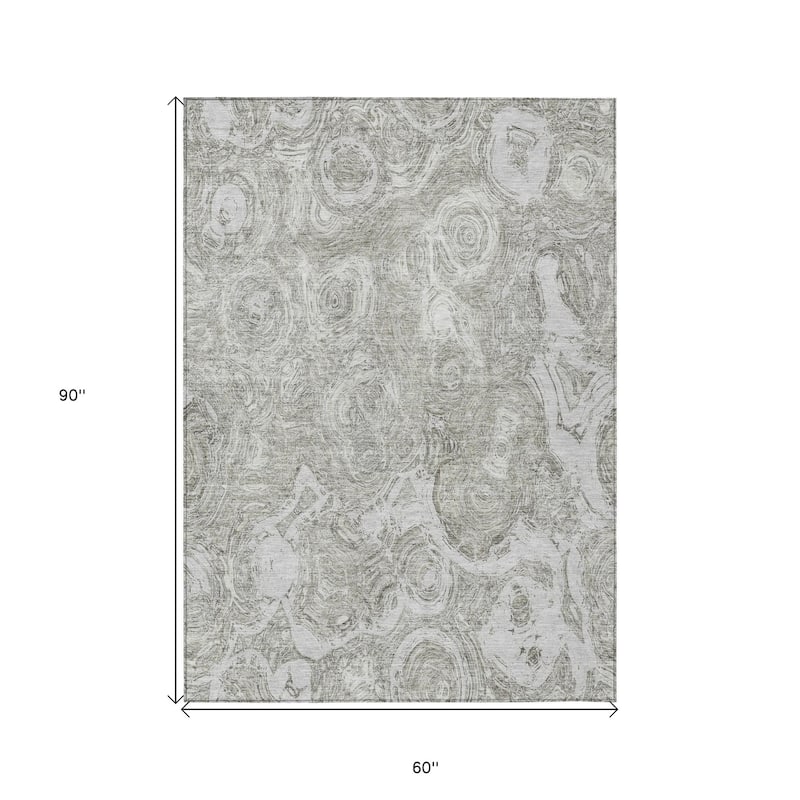 HomeRoots Abstract Transitional Rectangle Outdoor Rug